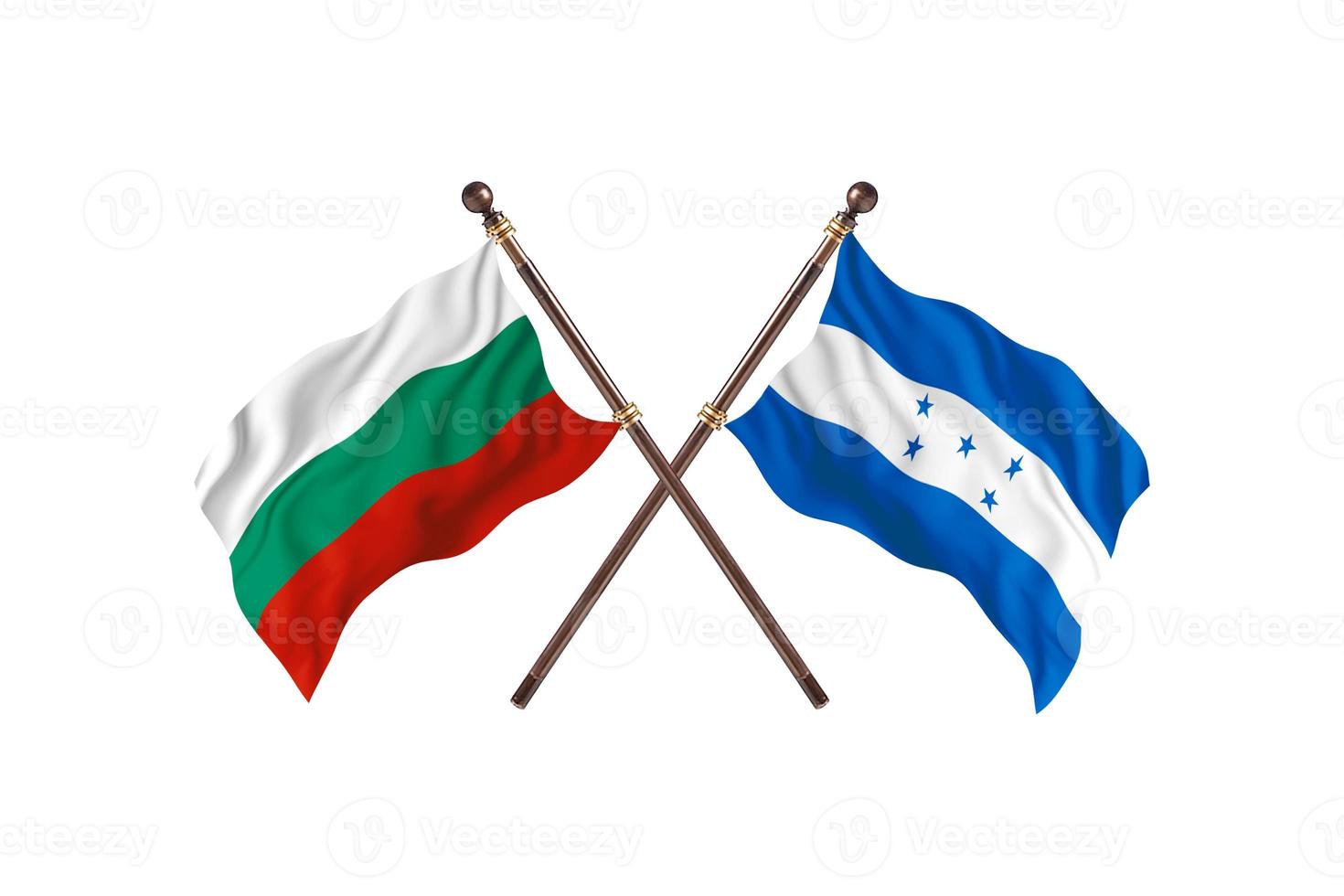 Bulgaria contro Honduras Due nazione bandiere foto