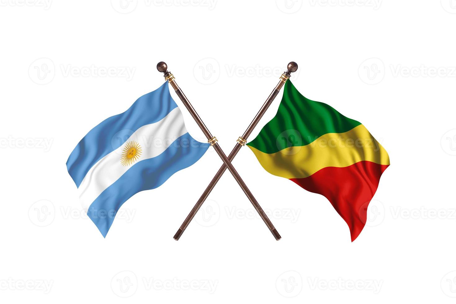 argentina contro congo repubblica di il Due nazione bandiere foto