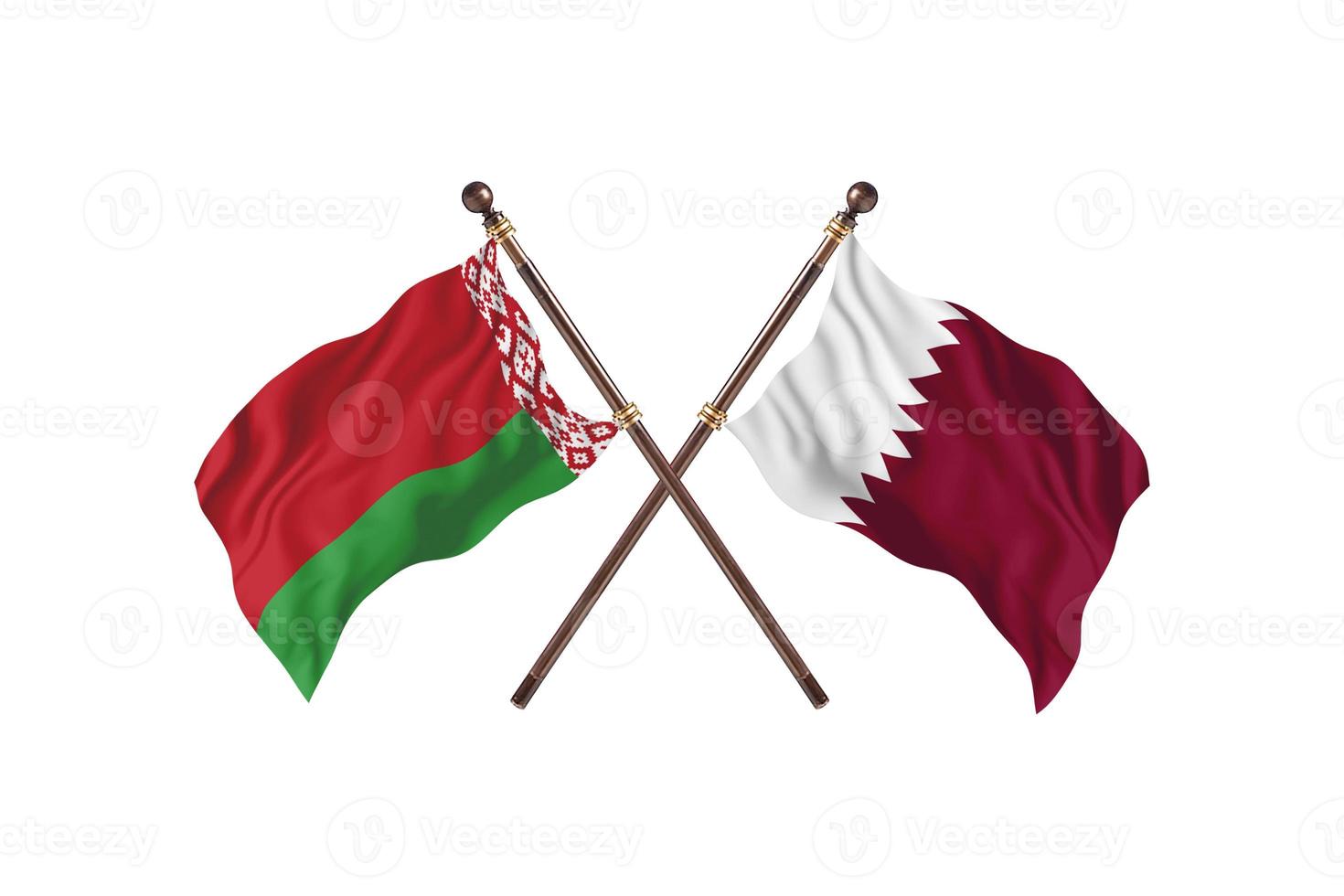 bielorussia contro Qatar Due nazione bandiere foto