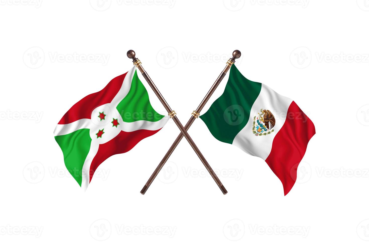 burundi contro Messico Due nazione bandiere foto