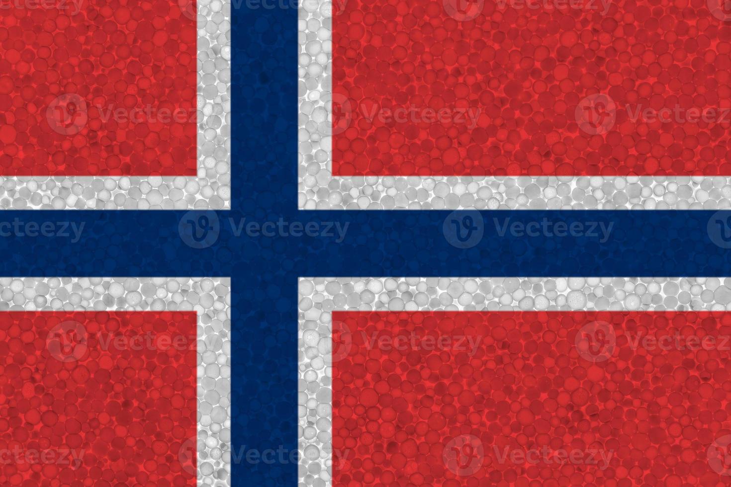 bandiera di Norvegia su polistirolo struttura foto