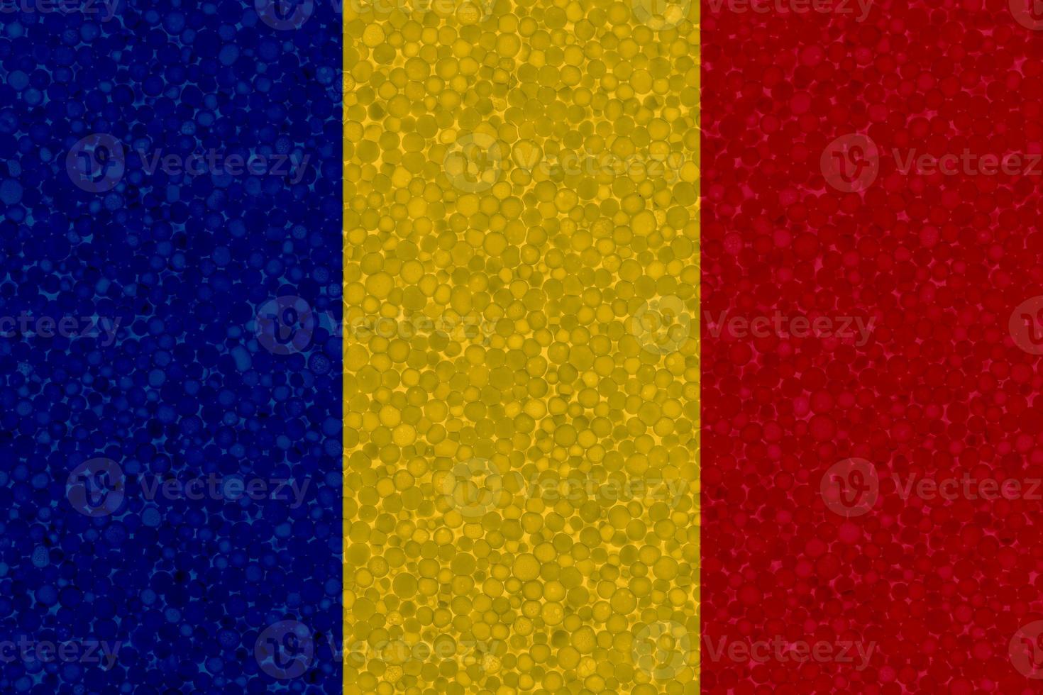 bandiera di Romania su polistirolo struttura foto