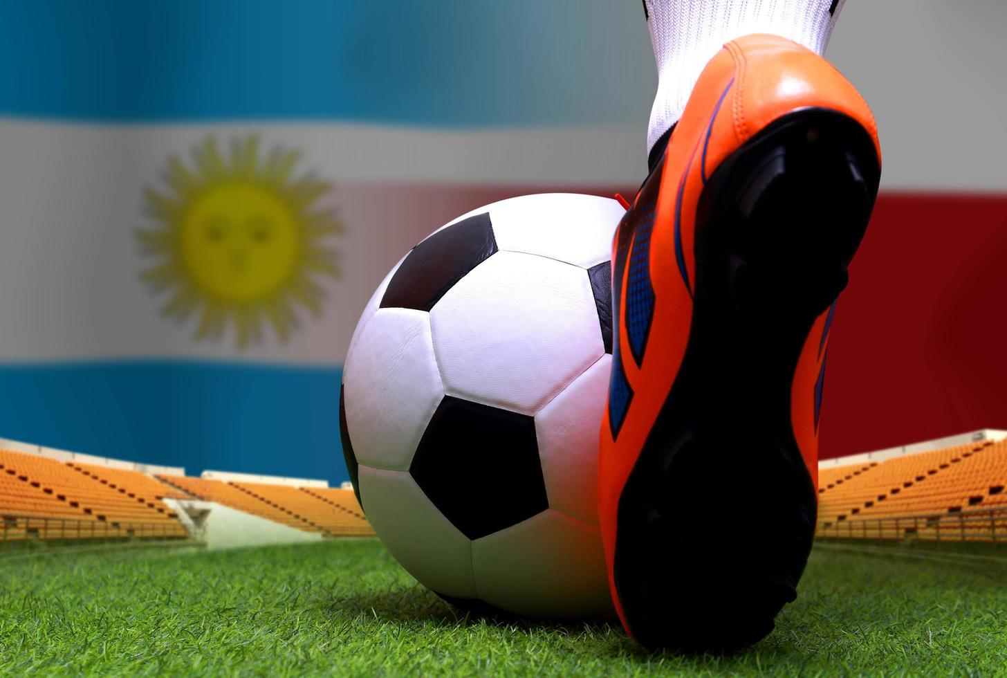 calcio tazza concorrenza fra il nazionale argentino e nazionale Polonia. foto
