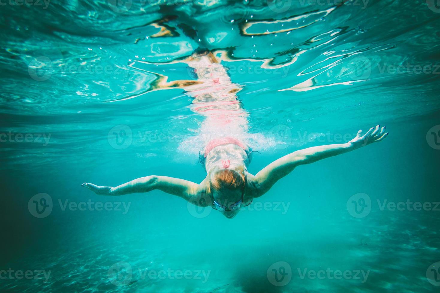 ragazza lo snorkeling Visualizza foto