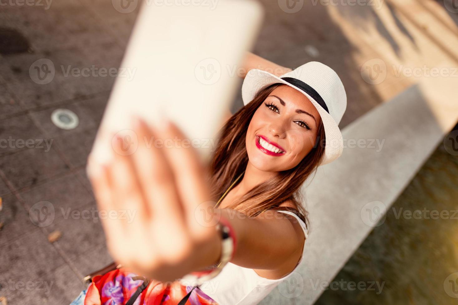 bellissimo ragazza assunzione un' autoscatto foto