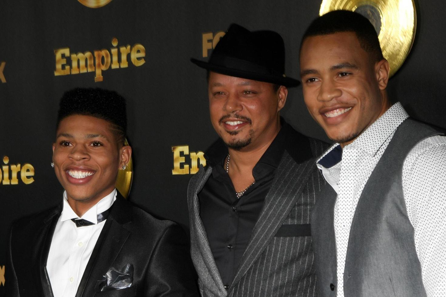 los angeles, 6 gennaio - bryshere grey, terrence howard, trai byers al Fox TV Empire premiere evento presso un arclight cinerama dome theatre il 6 gennaio 2014 a los angeles, ca foto