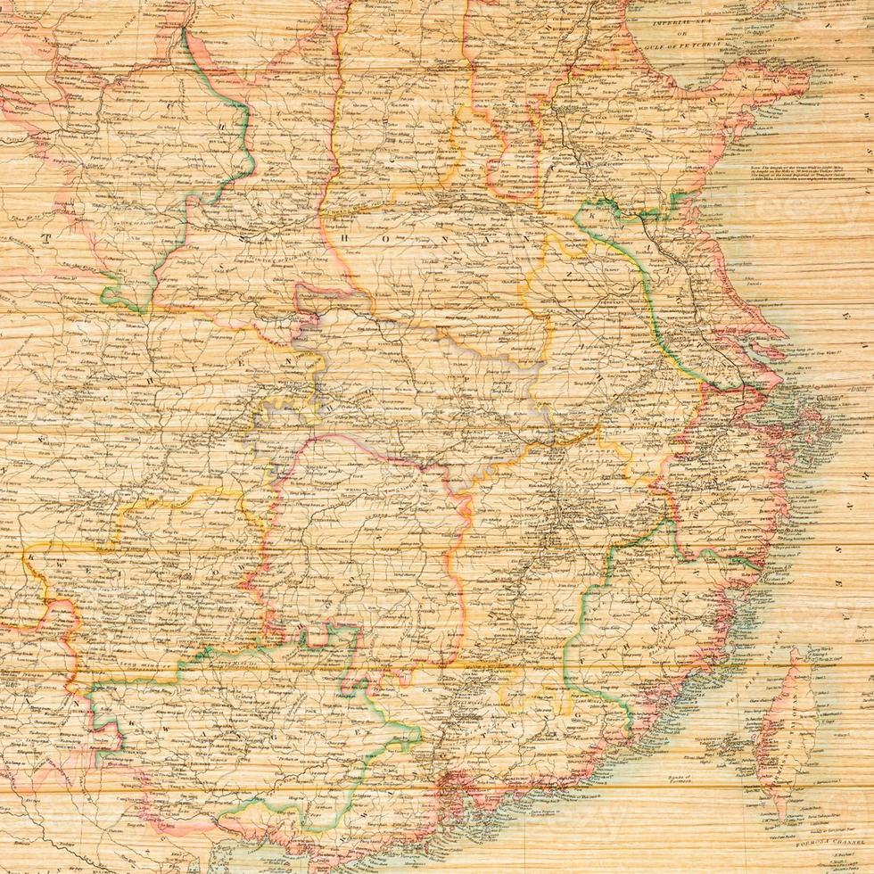 Vintage ▾ carta geografica su di legno struttura foto