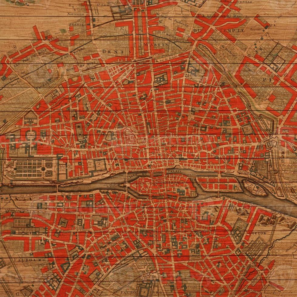 Vintage ▾ carta geografica su di legno struttura foto