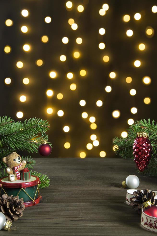 decorazioni natalizie con luci stringa foto