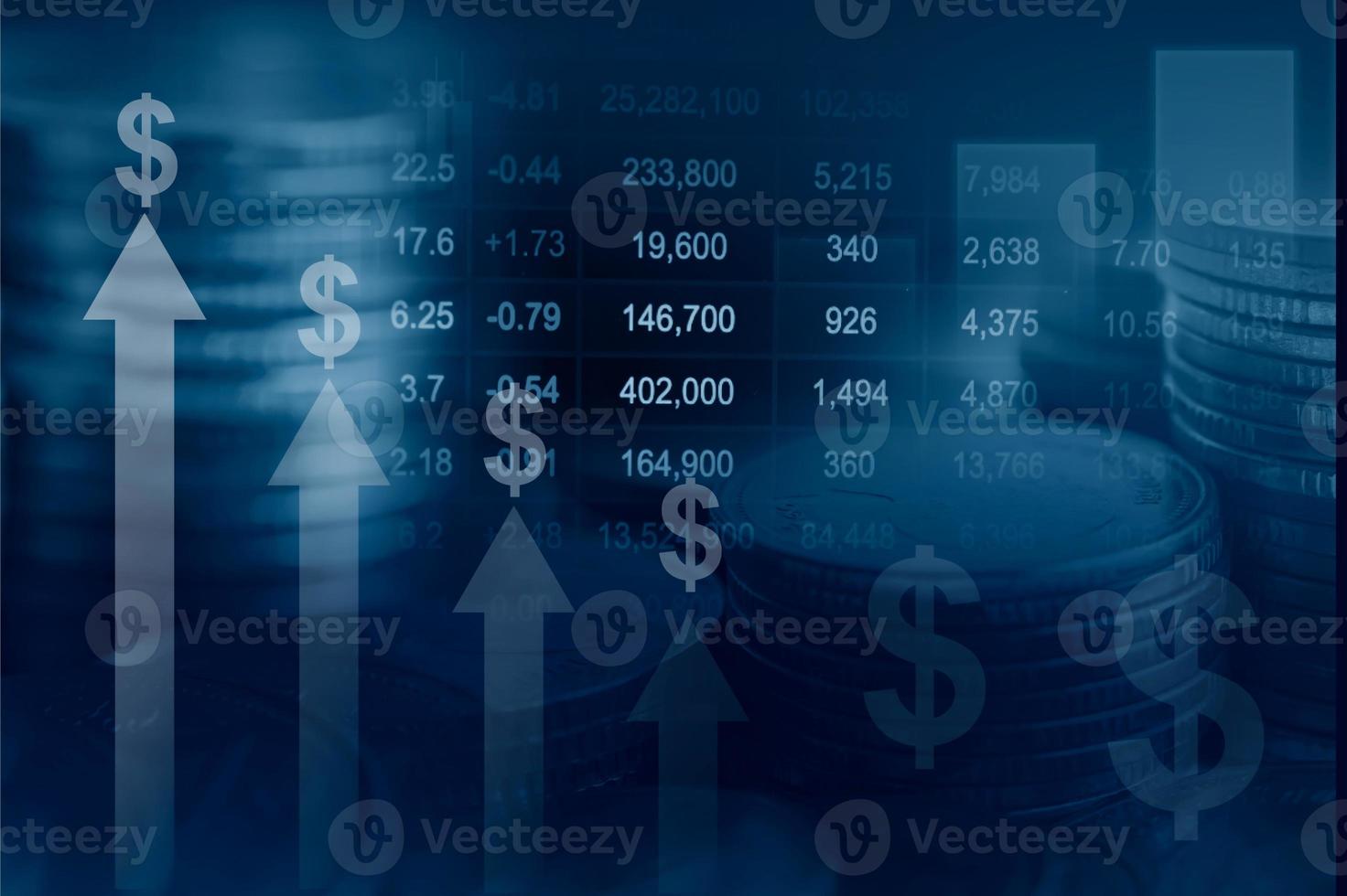 affari finanziari del mercato azionario, tecnologia digitale del grafico di tendenza dell'economia. foto