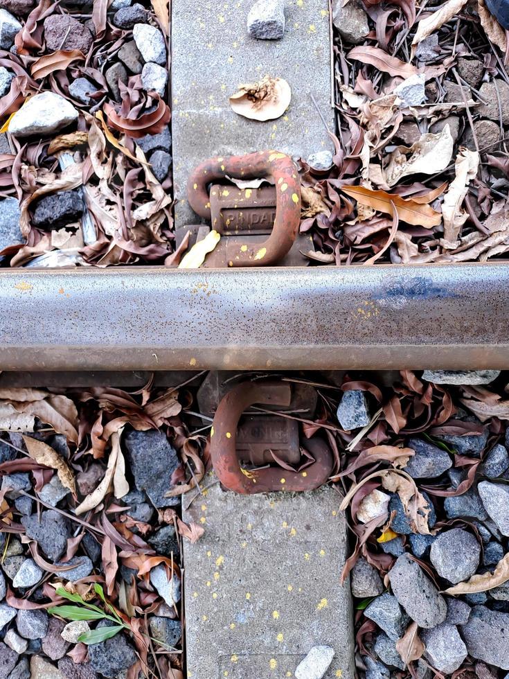 ferro rotaia Ferrovia Linee o Ferrovia brani per il mezzi di trasporto di treno foto