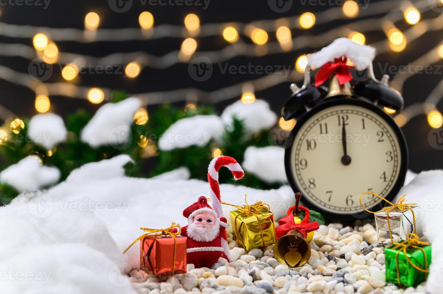 sfondo Natale con orologio foto