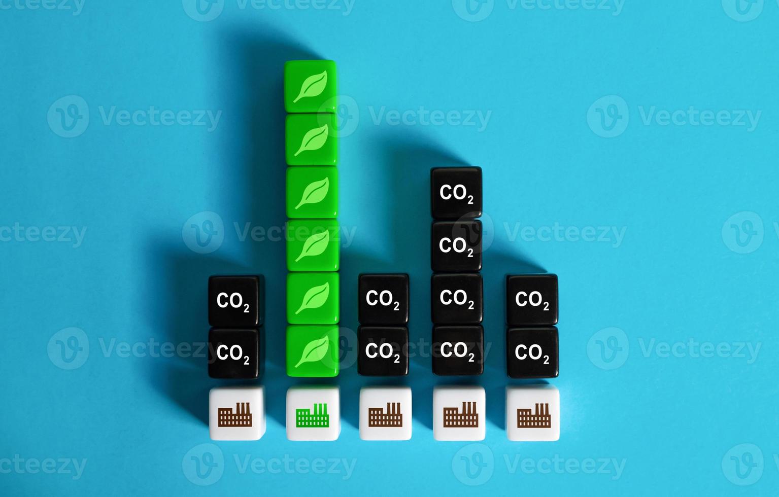 industriale pianta con un' negativo serra gas emissione. assorbimento di un' disco quantità di carbonio biossido. decarbonizzazione. innovativo verde tecnologie nel il industria. ridurre clima modificare foto