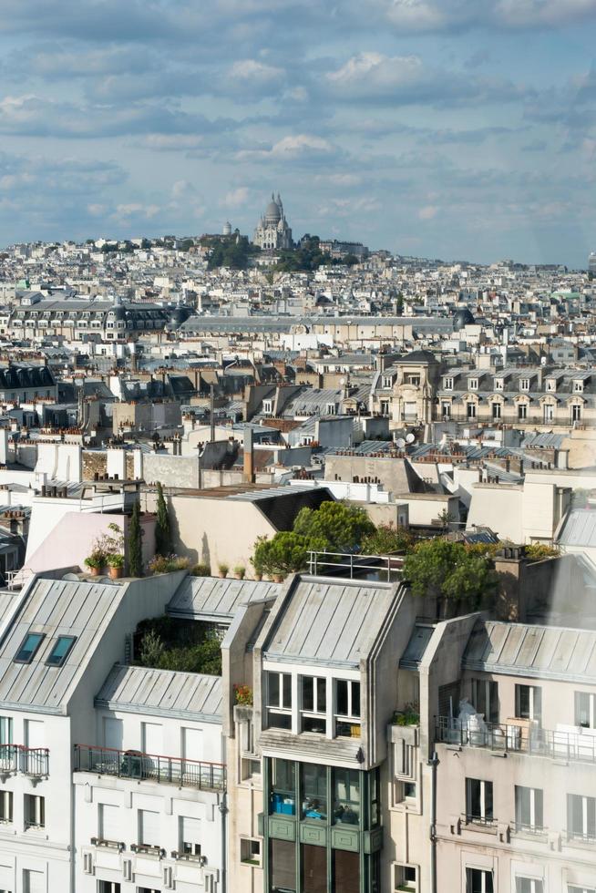 bellissimo aereo Visualizza di Parigi a partire dal pompidou terrazza foto