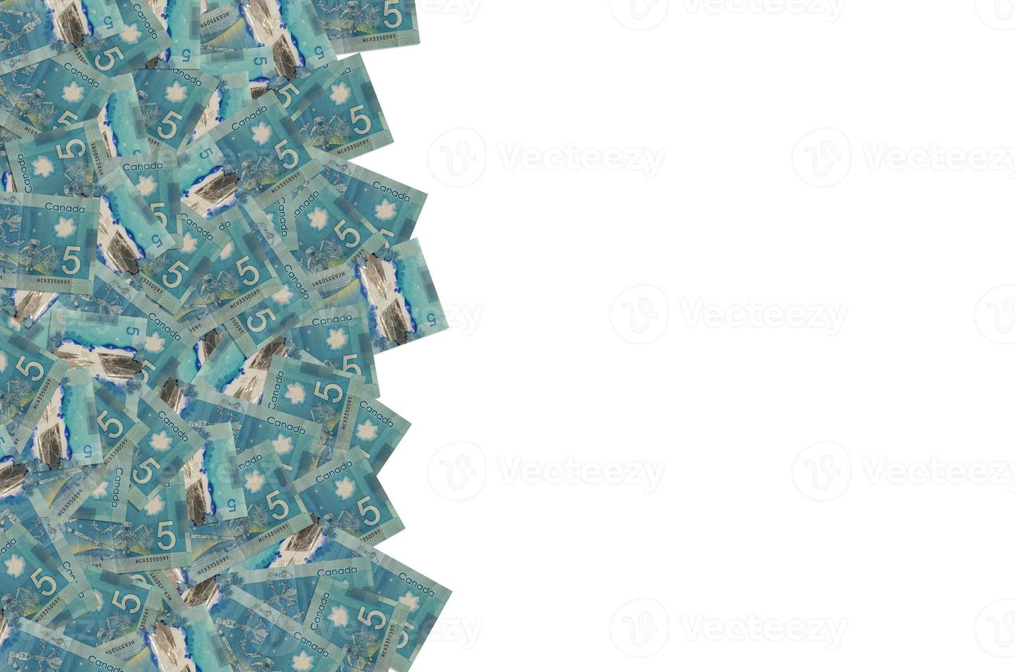 destro e canadarm2 su Canada 5 dollari 2013 polimero banconota modello foto