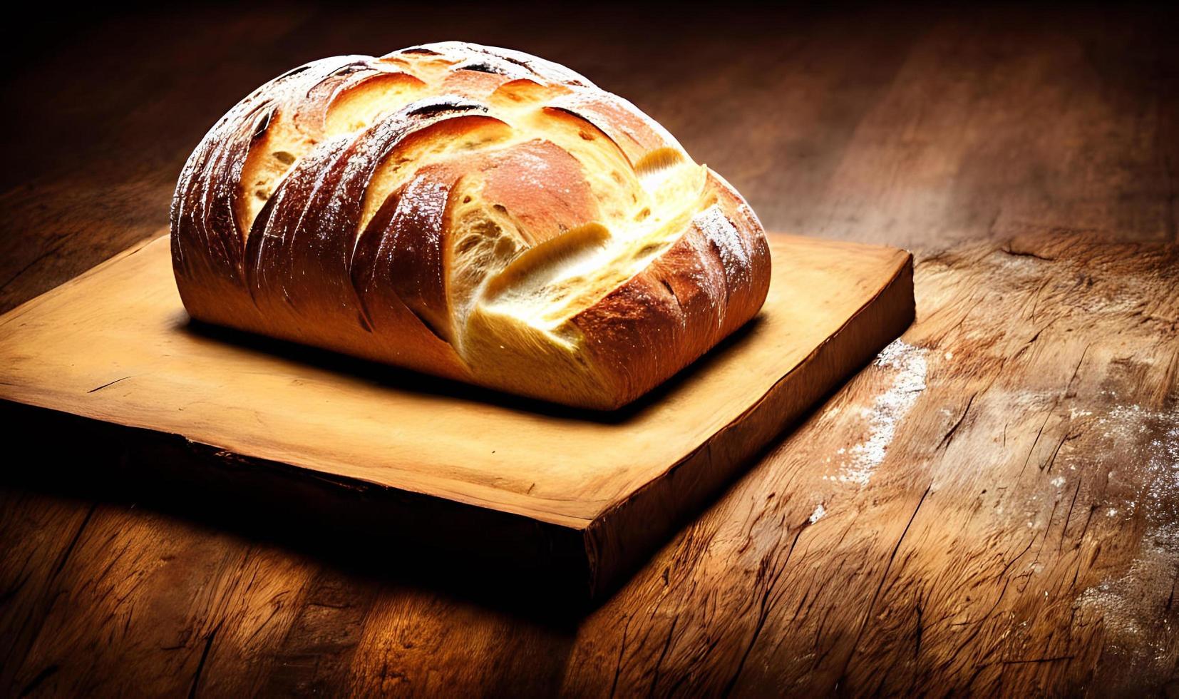 forno - tradizionale fresco caldo cucinato pane. pane vicino tiro. foto