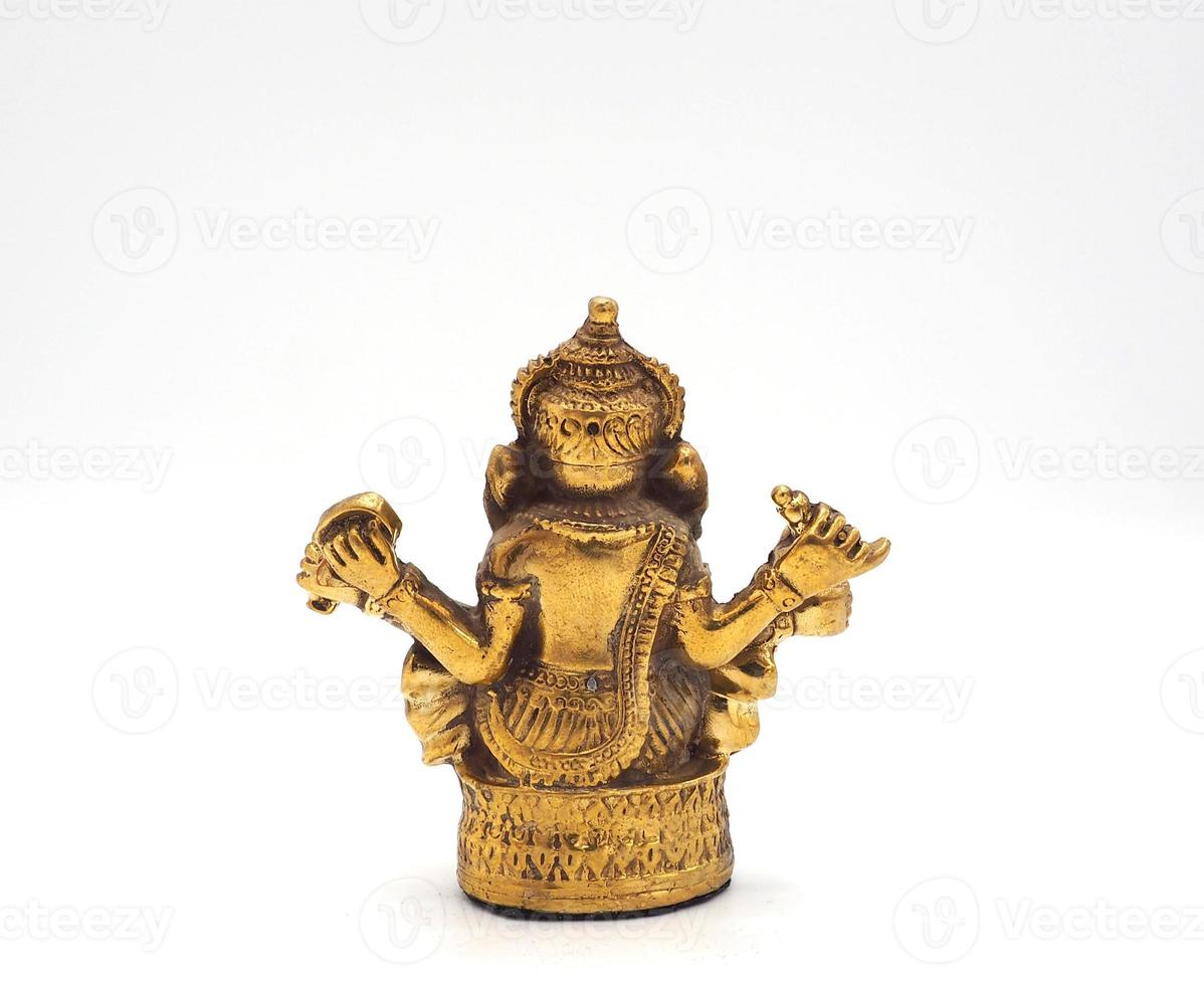 oro metallico splendente Ganesha signore di successo. foto