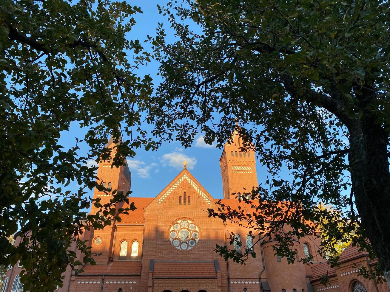 Chiesa nel piccolo italiano cittadina foto