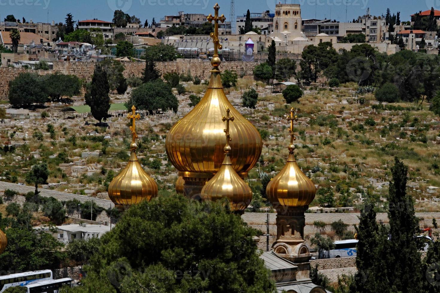 una veduta di Gerusalemme in Israele foto