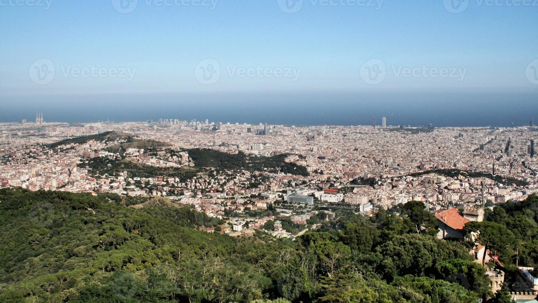 un aereo Visualizza di Barcellona foto