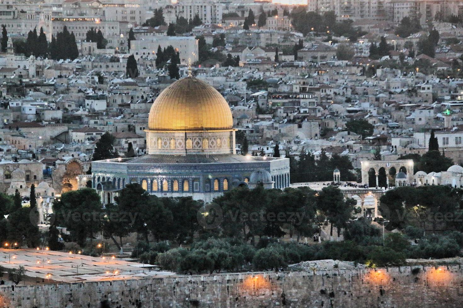 una veduta di Gerusalemme in Israele foto