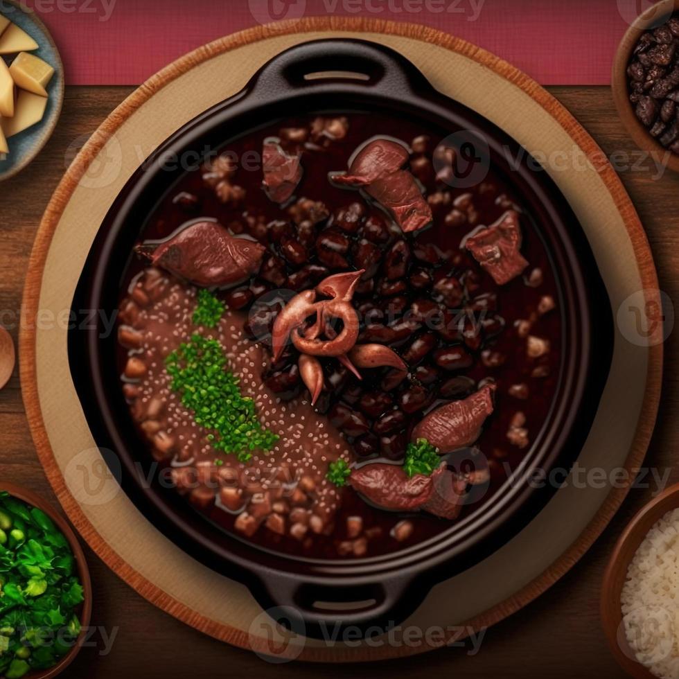 delizioso brasiliano feijoada cibo foto