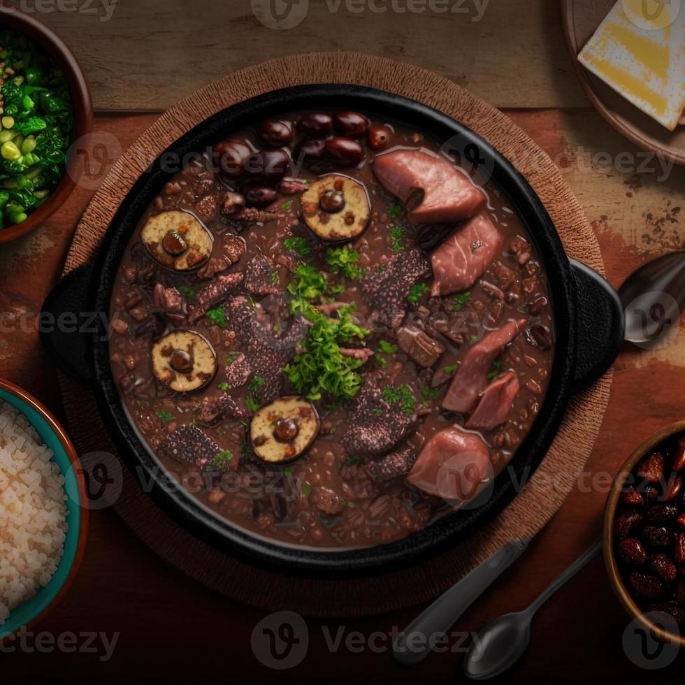 delizioso brasiliano feijoada cibo foto