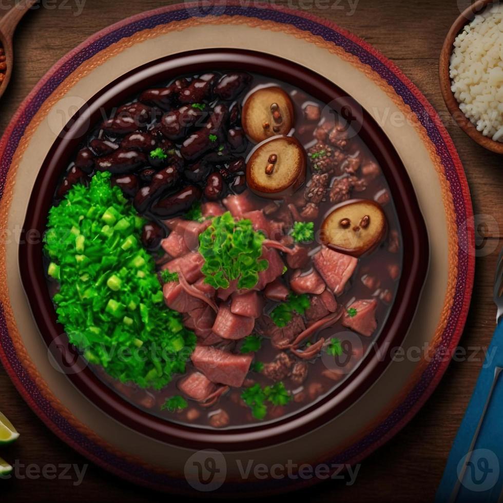 delizioso brasiliano feijoada cibo foto