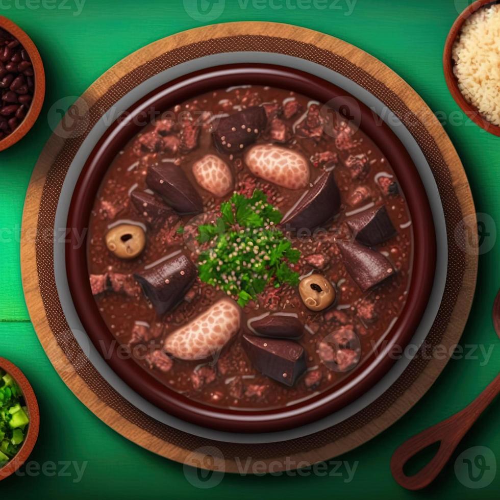 delizioso brasiliano feijoada cibo foto