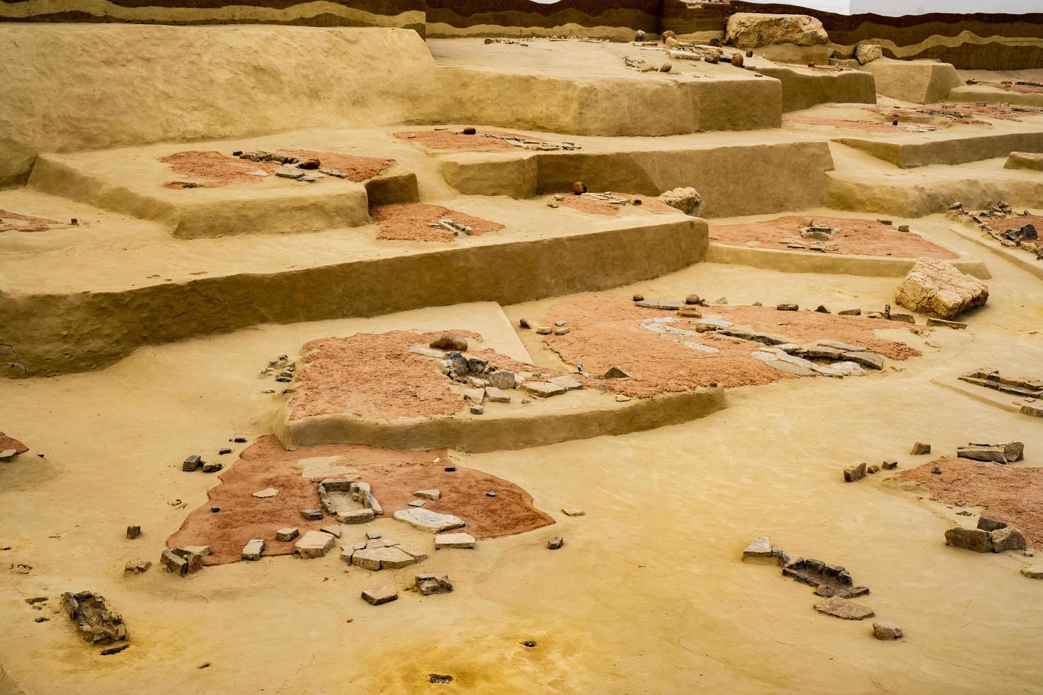 boljetin, Serbia, 2021 - dettaglio a partire dal Museo di lepenski vir nel Serbia. esso è importante archeologico luogo di il mesolitico ferro cancelli cultura di il Balcani. foto