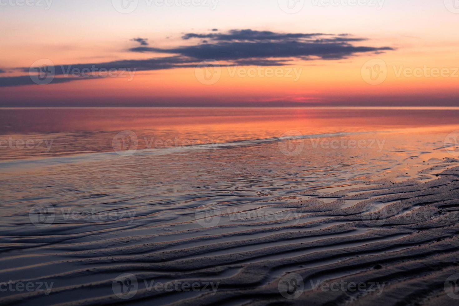 baltico mare costa a tramonto foto