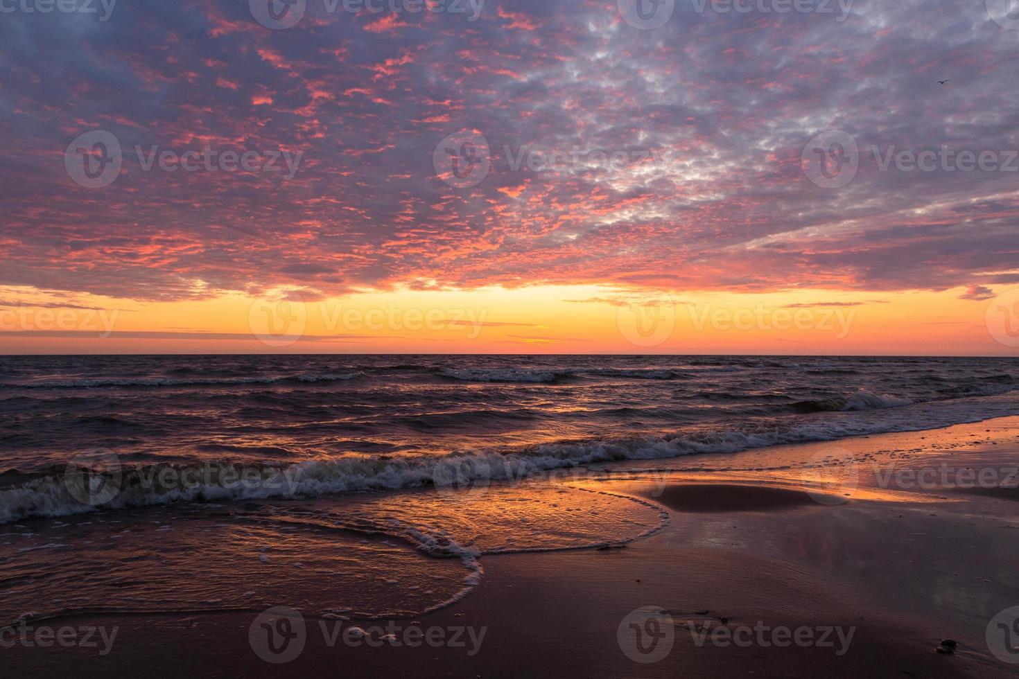 baltico mare costa a tramonto foto