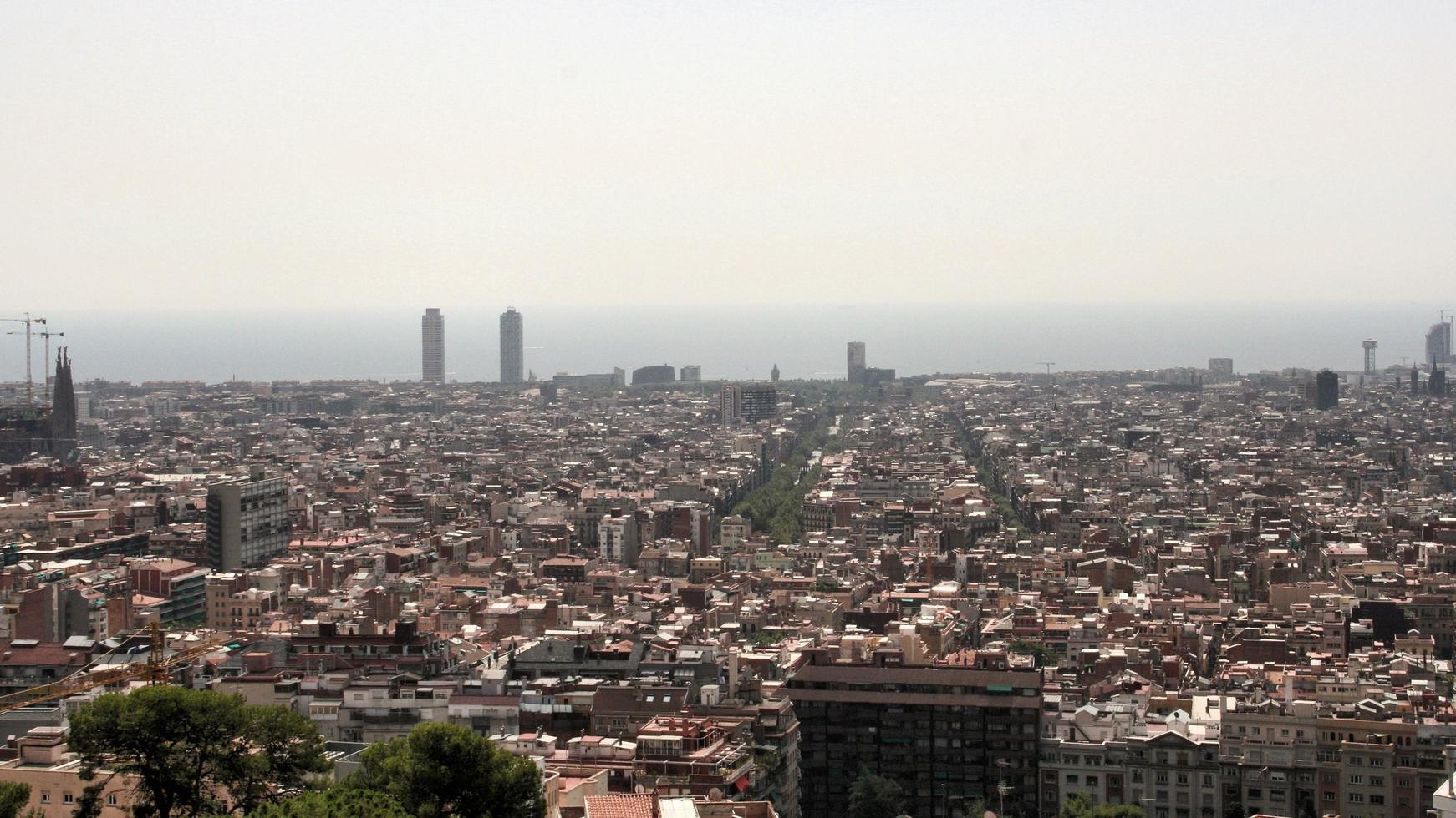 una vista di Barcellona in Spagna foto