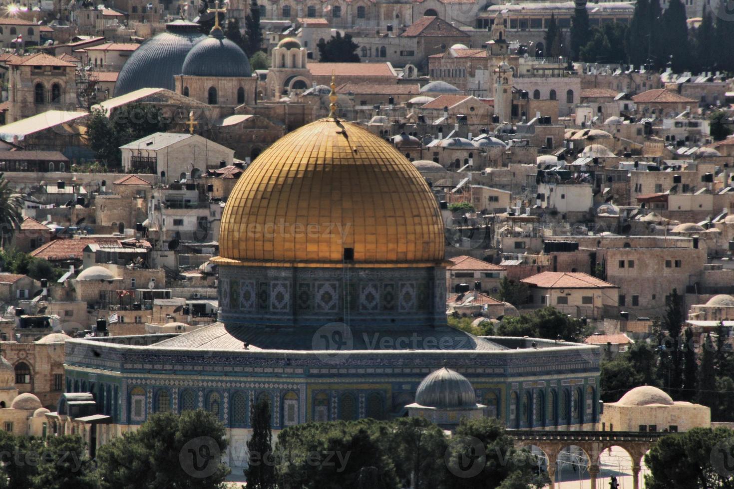 una veduta di Gerusalemme in Israele foto