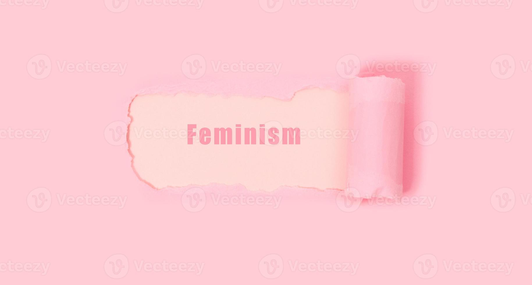superiore Visualizza di rosa strappato carta su bianca sfondo. foto