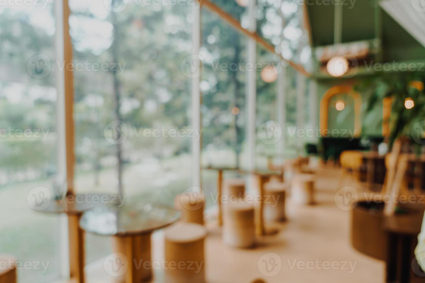 astratto sfocatura caffetteria e ristorante per lo sfondo foto