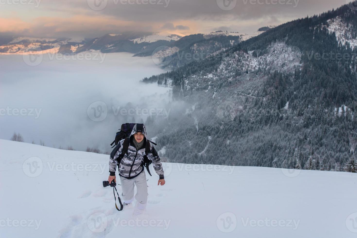 fotografo nel montare cresta foto