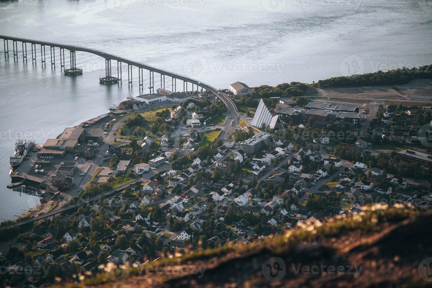 visualizzazioni di tromso, Norvegia a partire dal fjellheisen montagna foto