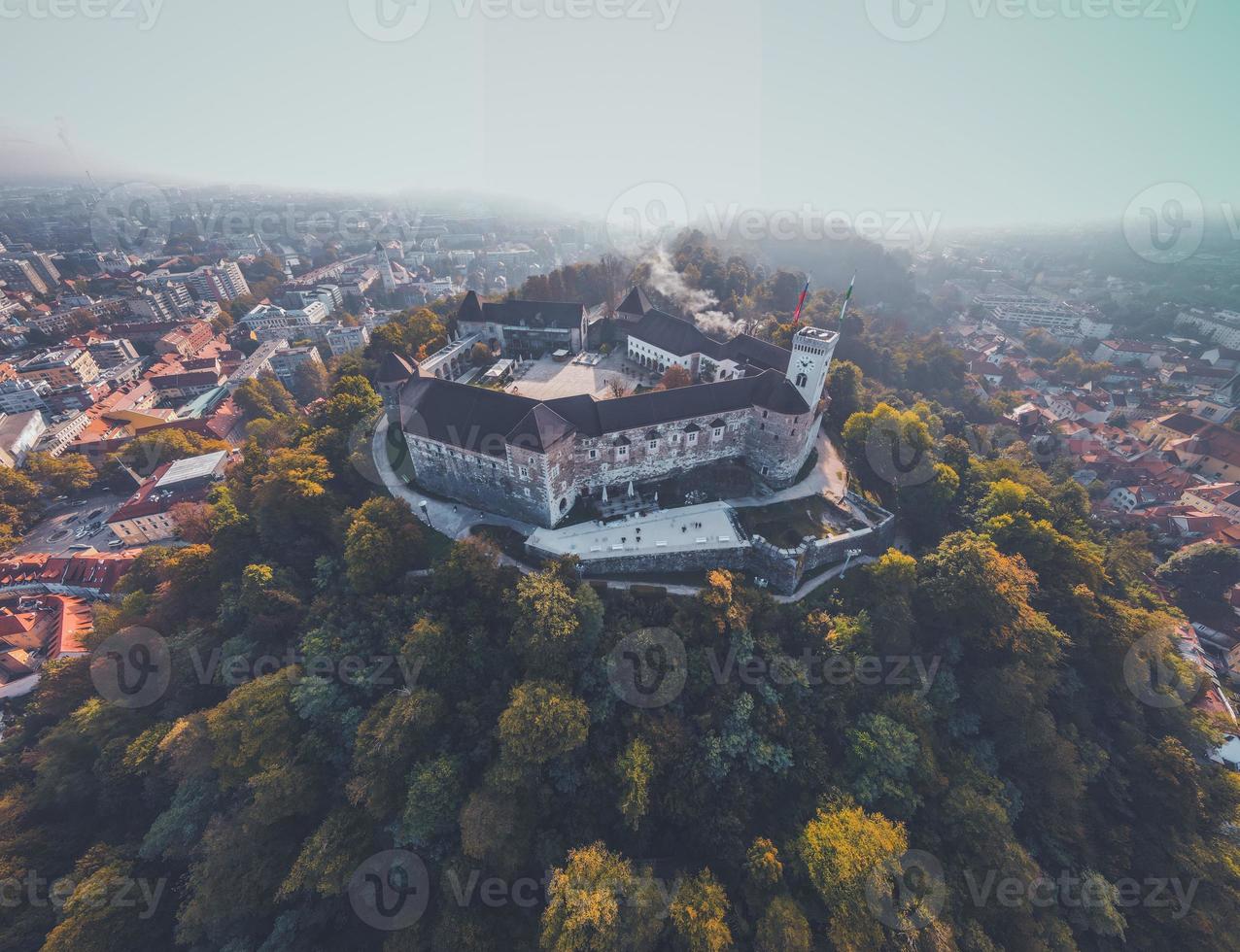 fuco visualizzazioni di Lubiana castello nel slovenia foto