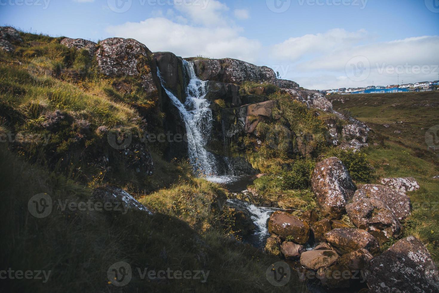 il svartafoss cascata nel Torshavn, Faroe isole foto