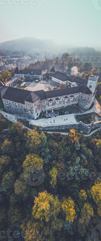 fuco visualizzazioni di Lubiana castello nel slovenia foto