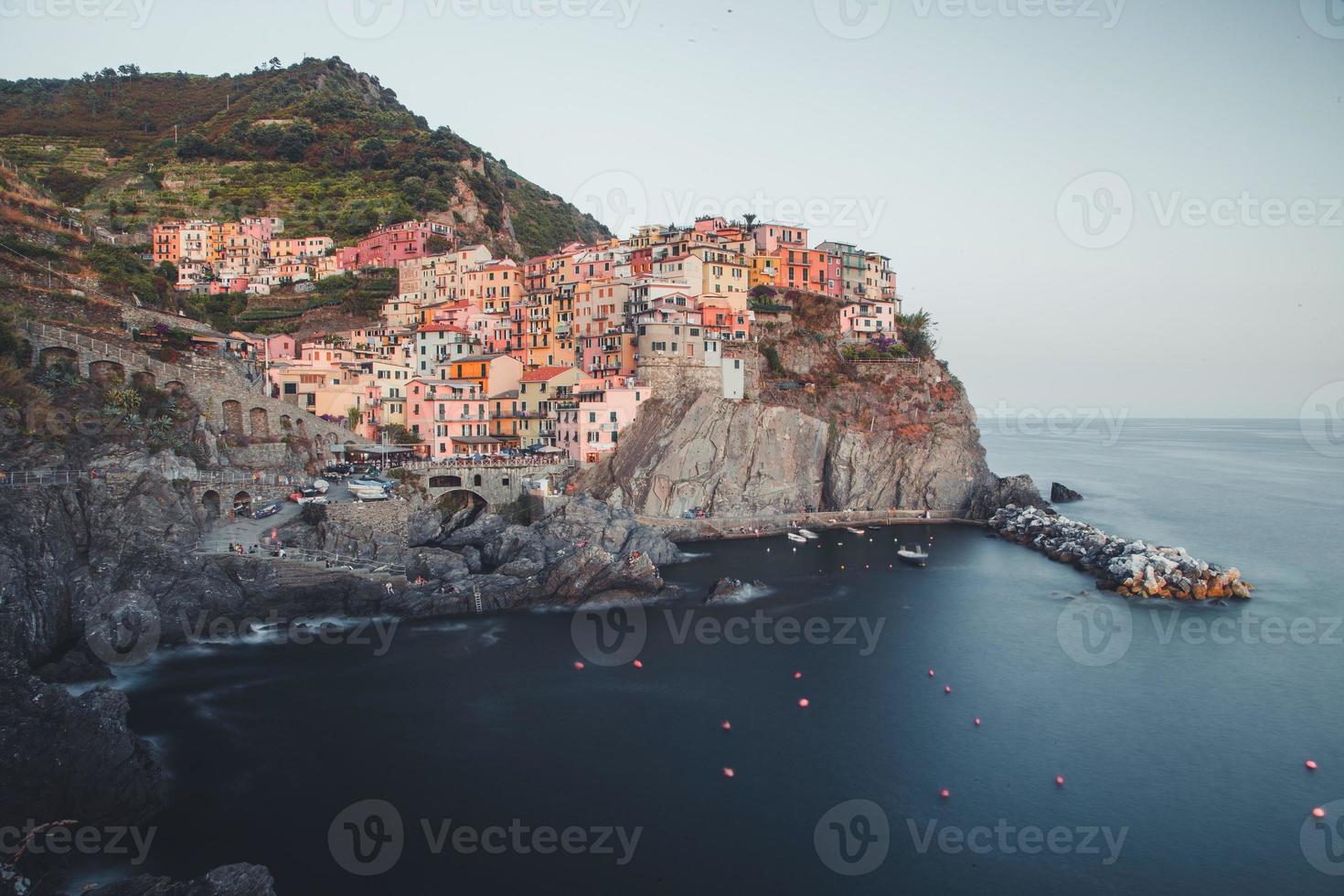 visualizzazioni di Manarola nel cinque terre, Italia foto