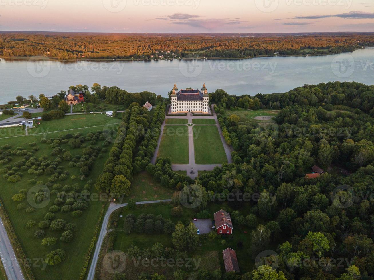 skokloster castello a tramonto di fuco nel Svezia foto