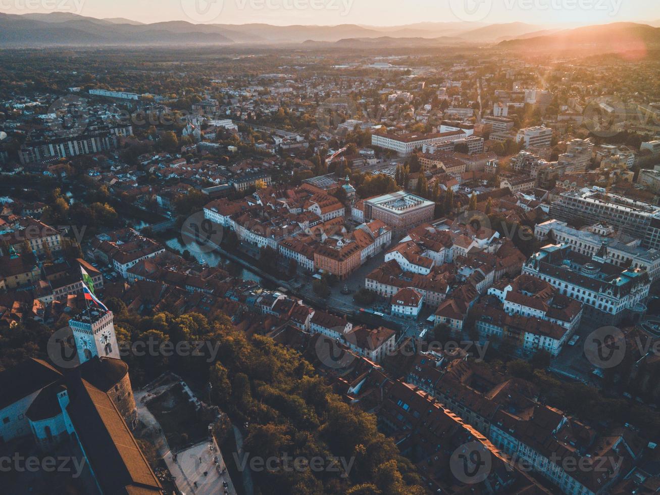 fuco visualizzazioni di Lubiana castello nel slovenia foto