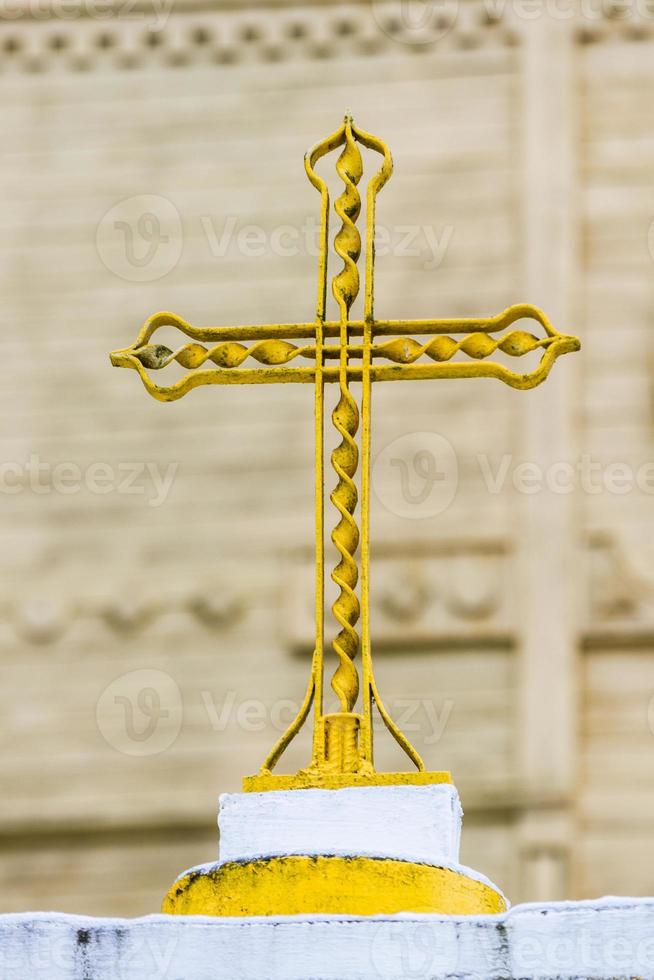 giallo di legno ortodossa Chiesa foto