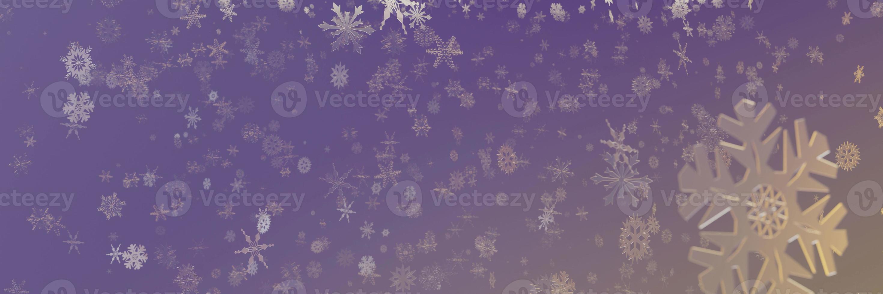 sfondo con 3d i fiocchi di neve su buio sfondo. di stagione vacanze carta arte striscione, manifesto. rendere foto