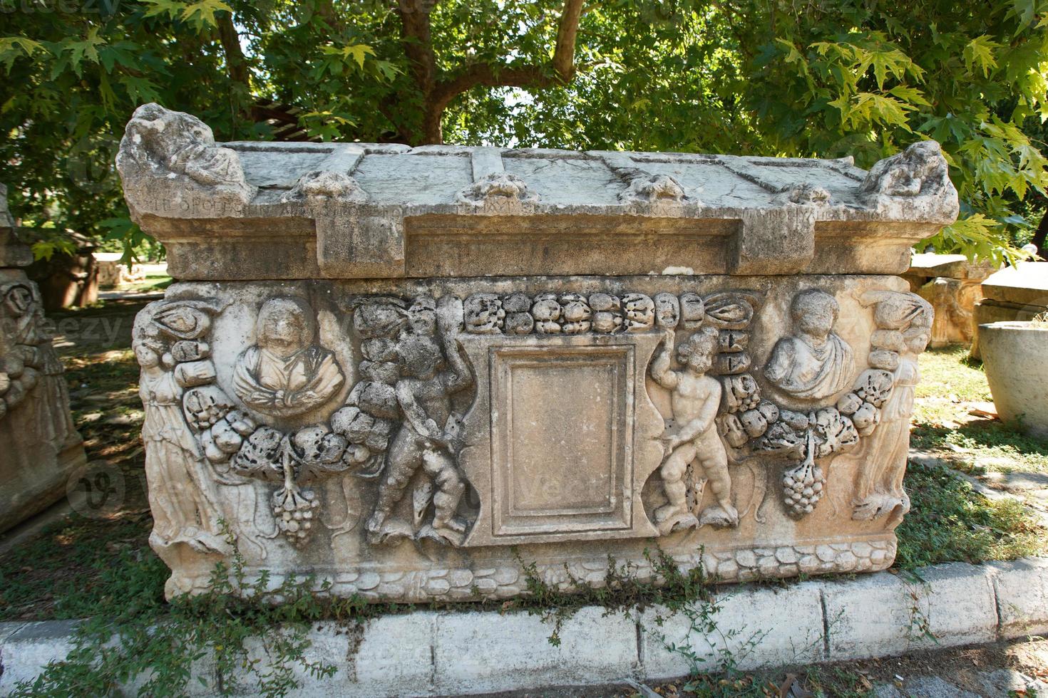 sarcofago nel afrodisia antico città nel aydin, turkiye foto