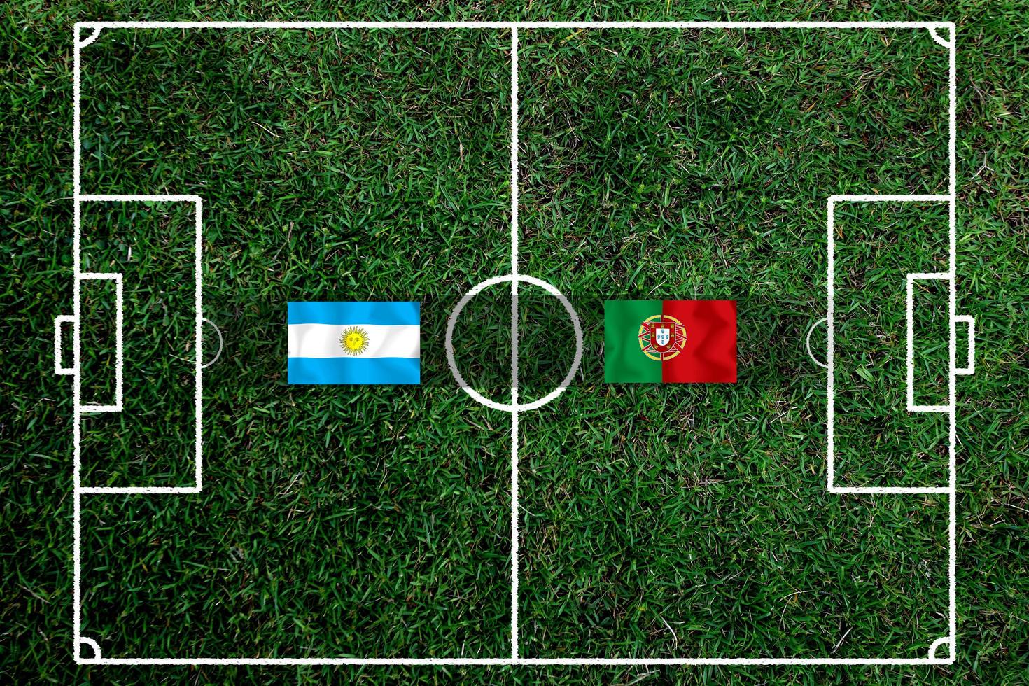 calcio tazza concorrenza fra il nazionale argentino e nazionale portoghese. foto