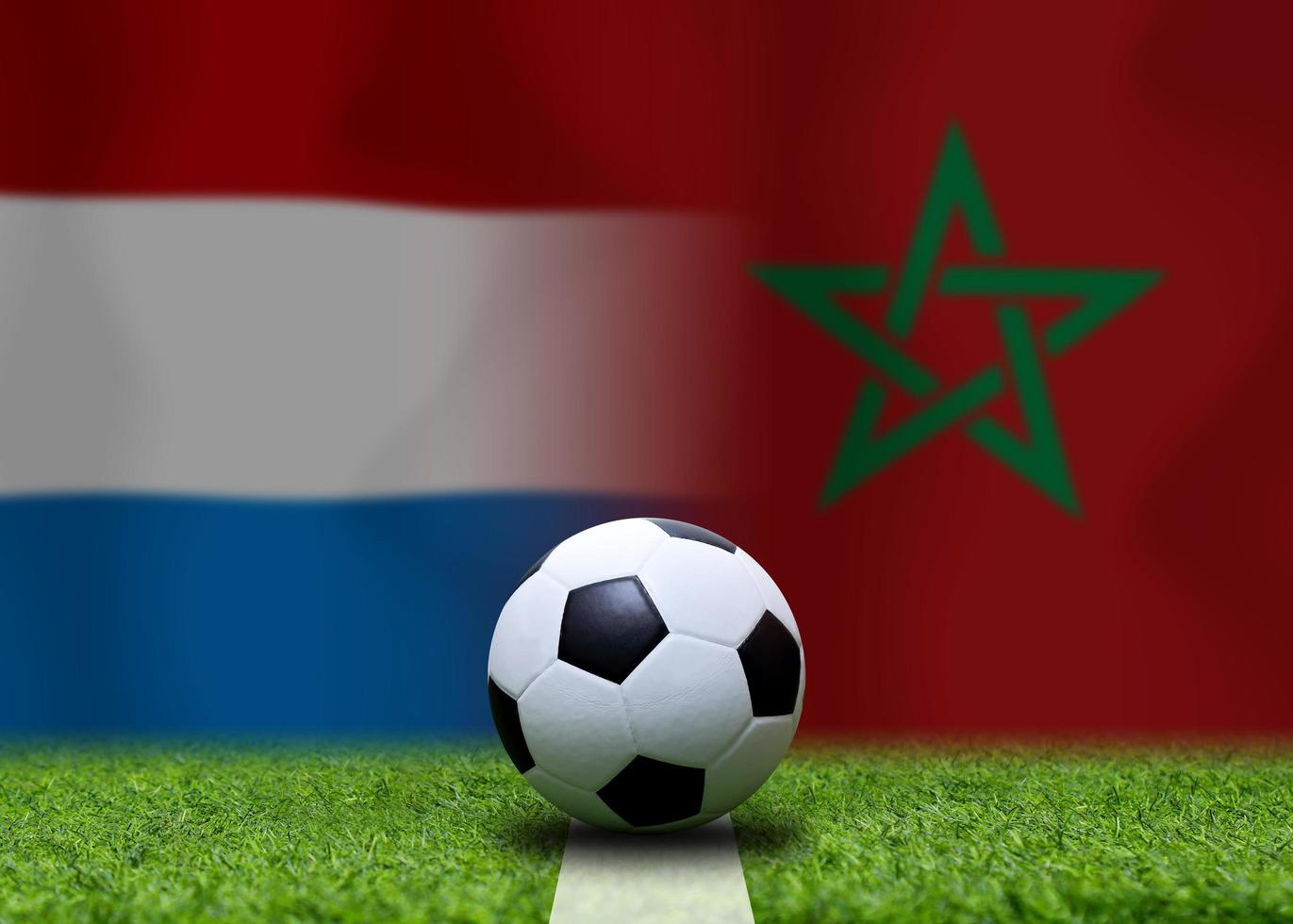 calcio tazza concorrenza fra il nazionale Olanda e nazionale Marocco. foto