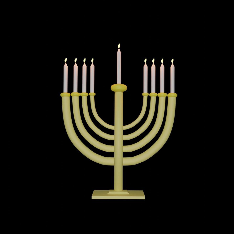 hanukkah davanti Visualizza 3d interpretazione foto